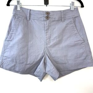 A New‎ Day Women's Gray Stretch Shorts Size 4 Cotton Spandex Pockets Casual